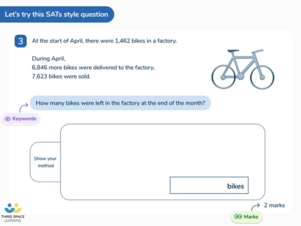 Third Space Learning SATs revision programme lesson slide