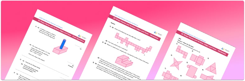 3D Shapes Worksheet Vertices, Edges, Faces