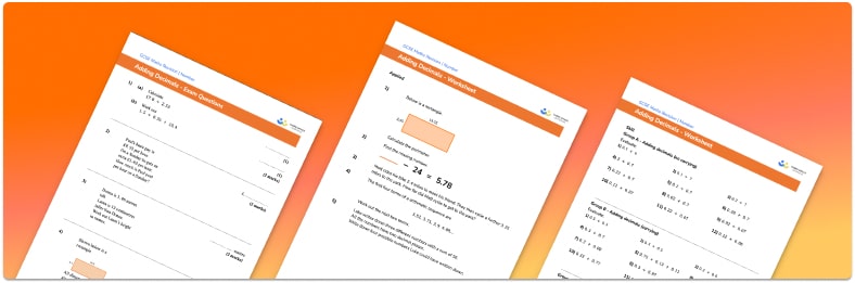 Adding decimals worksheet
