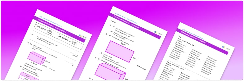Compound measures worksheet