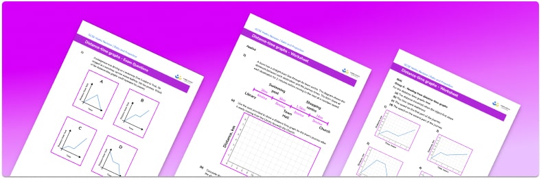 Distance time graph worksheet