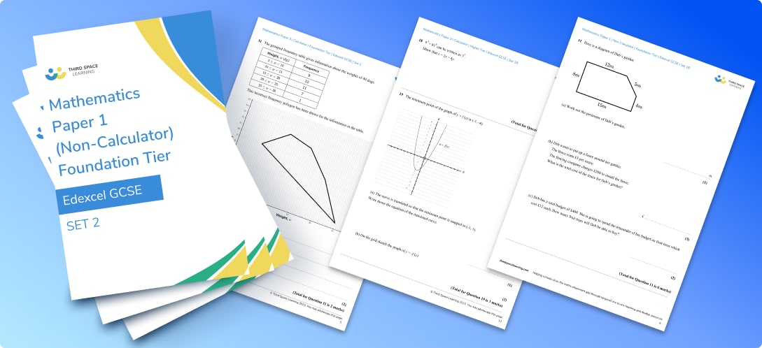 Edexcel Maths Foundation Papers: Set 1a (2022)