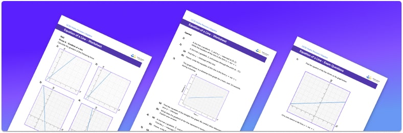 Equation of a line worksheet