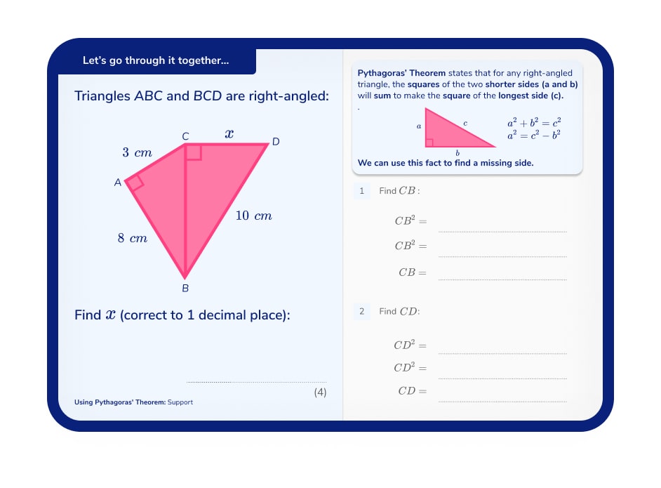 guided maths questions gcse