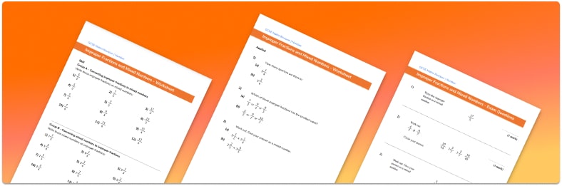 Mixed Numbers To Improper Fractions Worksheet