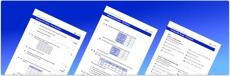 Interquartile range worksheet