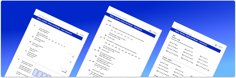 Mean, median, mode and range worksheet