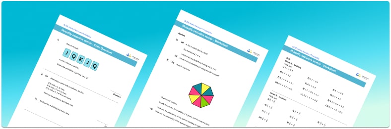 Mutually Exclusive Events Worksheet