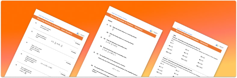 Recurring Decimals To Fractions Worksheet