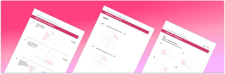 Reflection maths worksheet