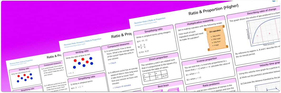 Ratio & Proportion Revision Mats