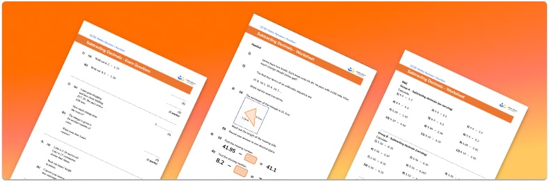 Subtracting decimals worksheet