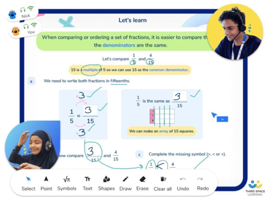 intervention strategies in schools when comparing numbers in School
