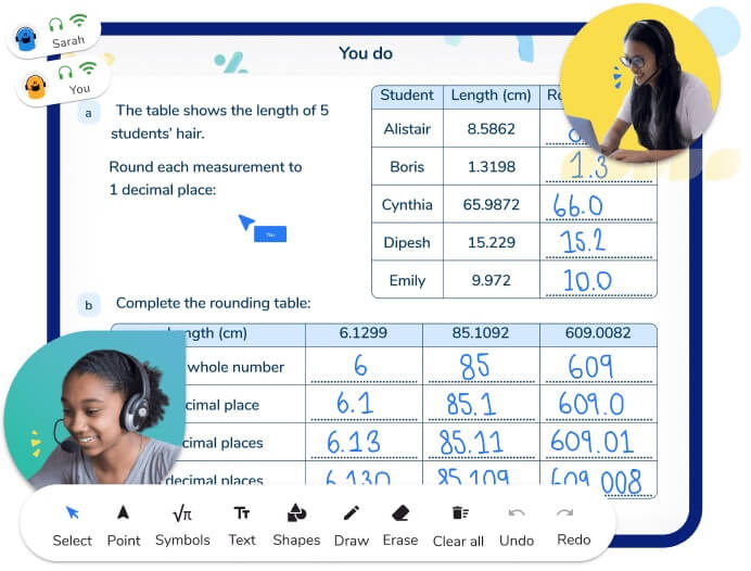 Third Space Learning's online classroom environment