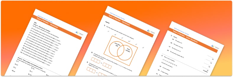 Types of numbers worksheet