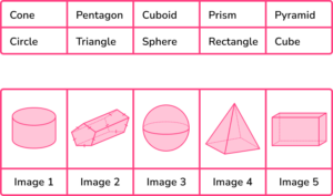 3D Shapes Names GCSE Question 1