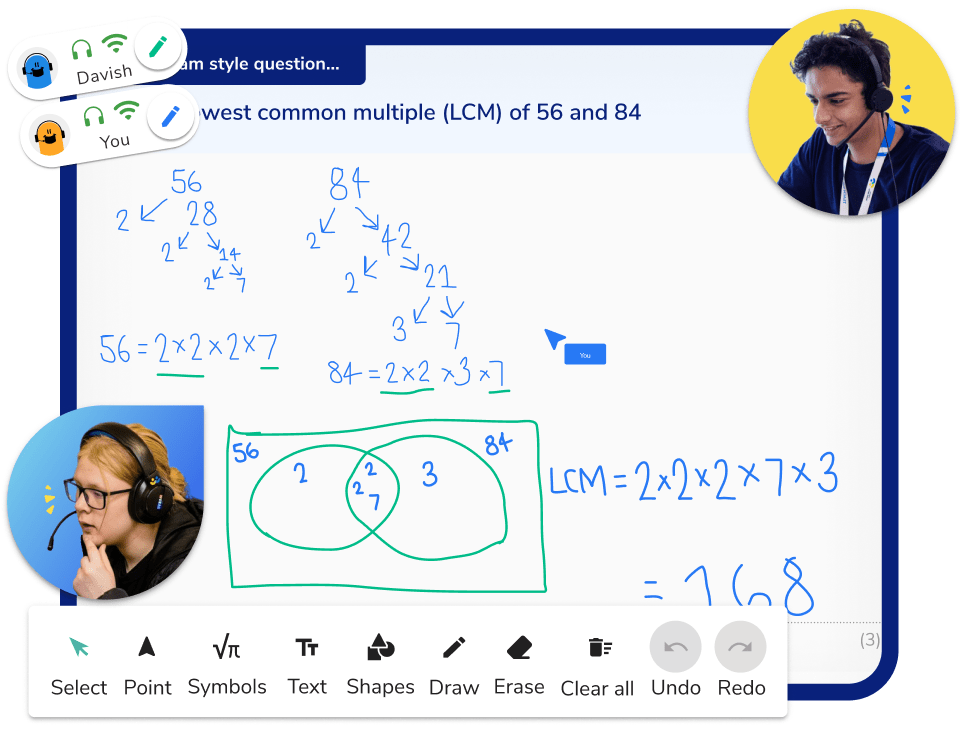 Example lowest common multiple lesson