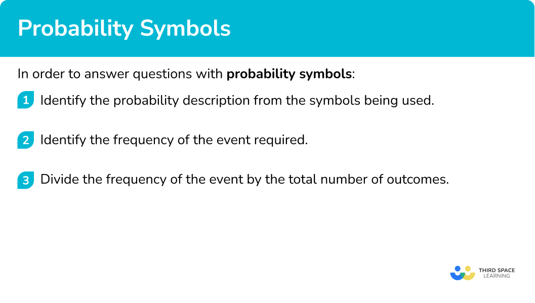 Explain how to answer questions with probability symbols
