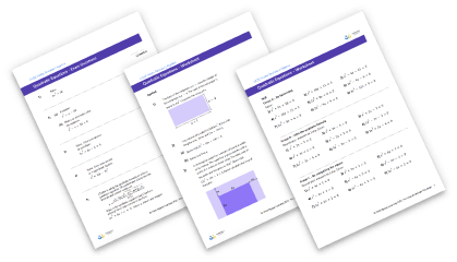 Quadratic equation worksheet