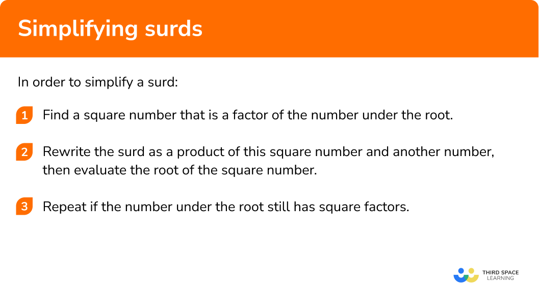 How to simplify surds
