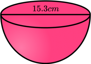 Surface area of a hemisphere practice question 3