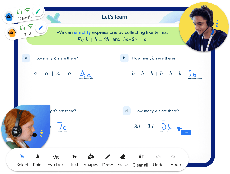 Example simplifying expressions lesson